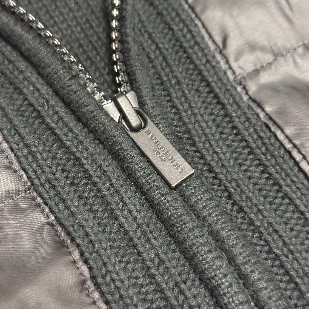 BURBERRY GOLF ダウンベスト ニット ブラック ホースロゴ