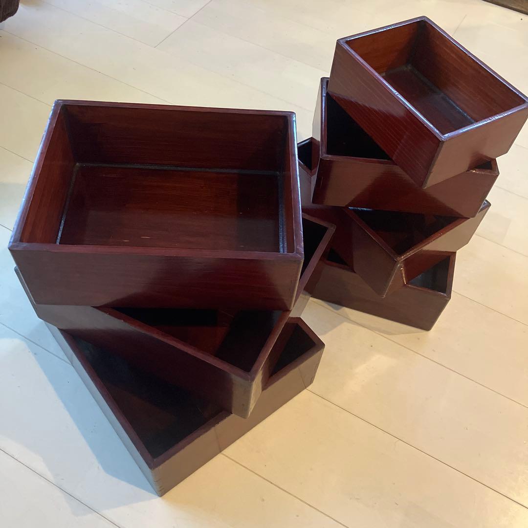 アンティーク・漆器風7連重箱