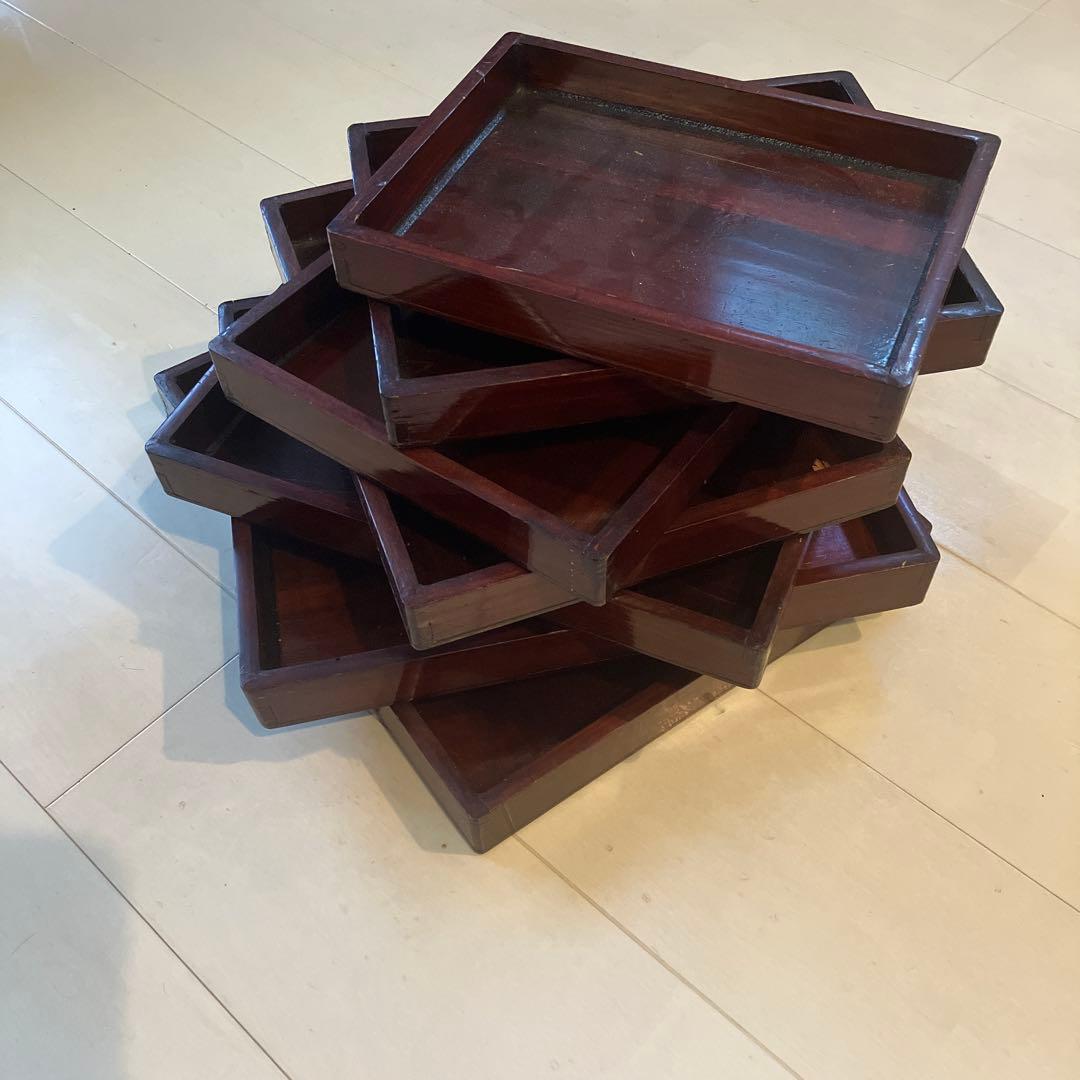 アンティーク・漆器風7連重箱