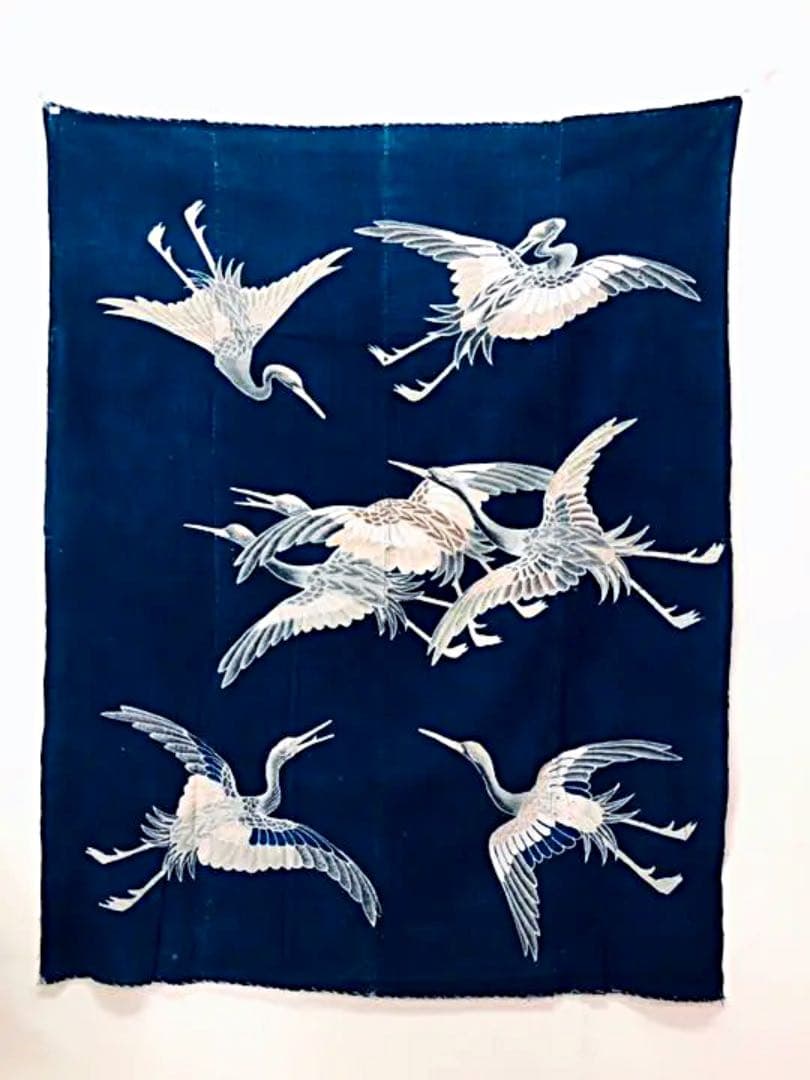 藍染木綿  筒描き   布団布  古布  希少❗️