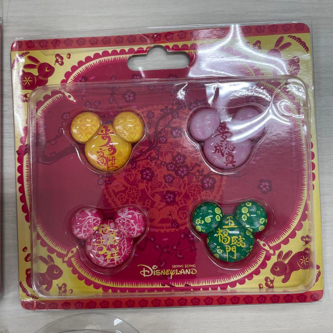 香港ディズニーランド ピンバッジ キーホルダーセット