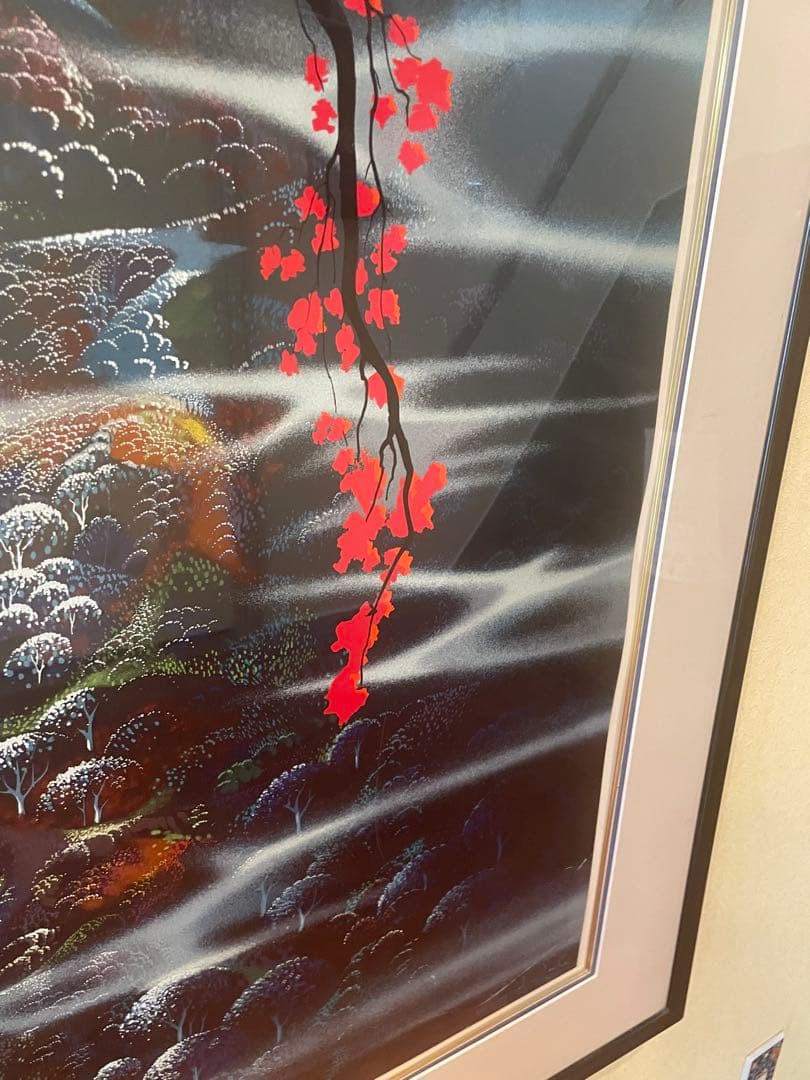 ★送料込み！美品　定価120万大作アイベンロール　レッドリーフ　本人サインあり。