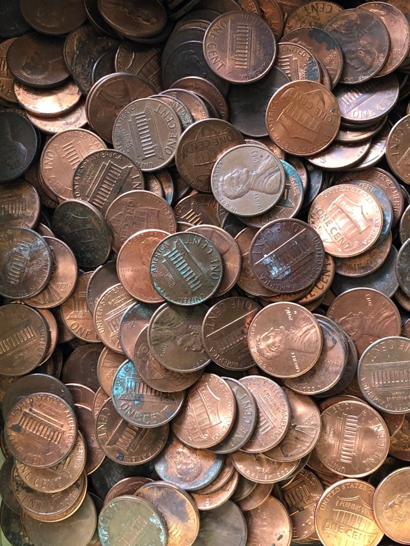 4280【アメリカ】1セント　硬貨　　古銭　約5キロ(Kg)