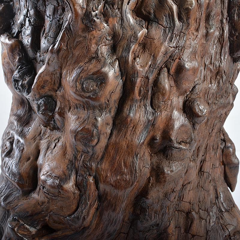 中国　唐木天然木瘤木　大筆筒　高さ約21㎝　重さ約2.7㎏　T　7709CE