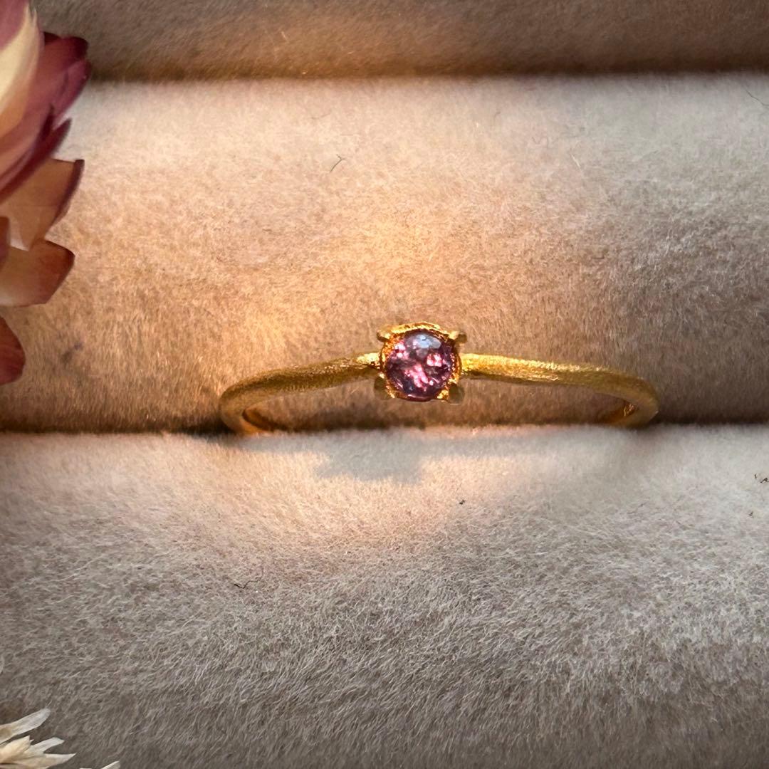 ❤︎りかの空はあおい❤︎ ブラジル産天然アレキサンドライトのフリーサイズリング