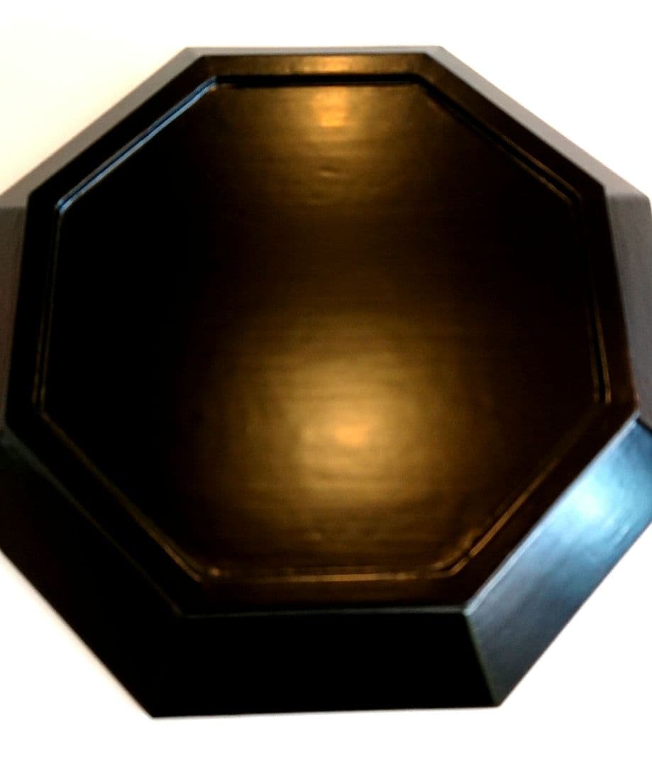 【茶道具】川瀬表完作 内朱 八角盆