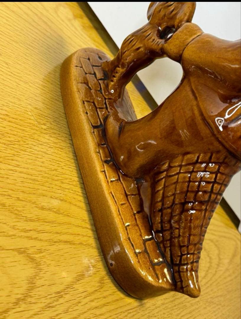 激レア‼️ソビエト　アンティーク　大きなチェブラーシカとゲーナの陶器。