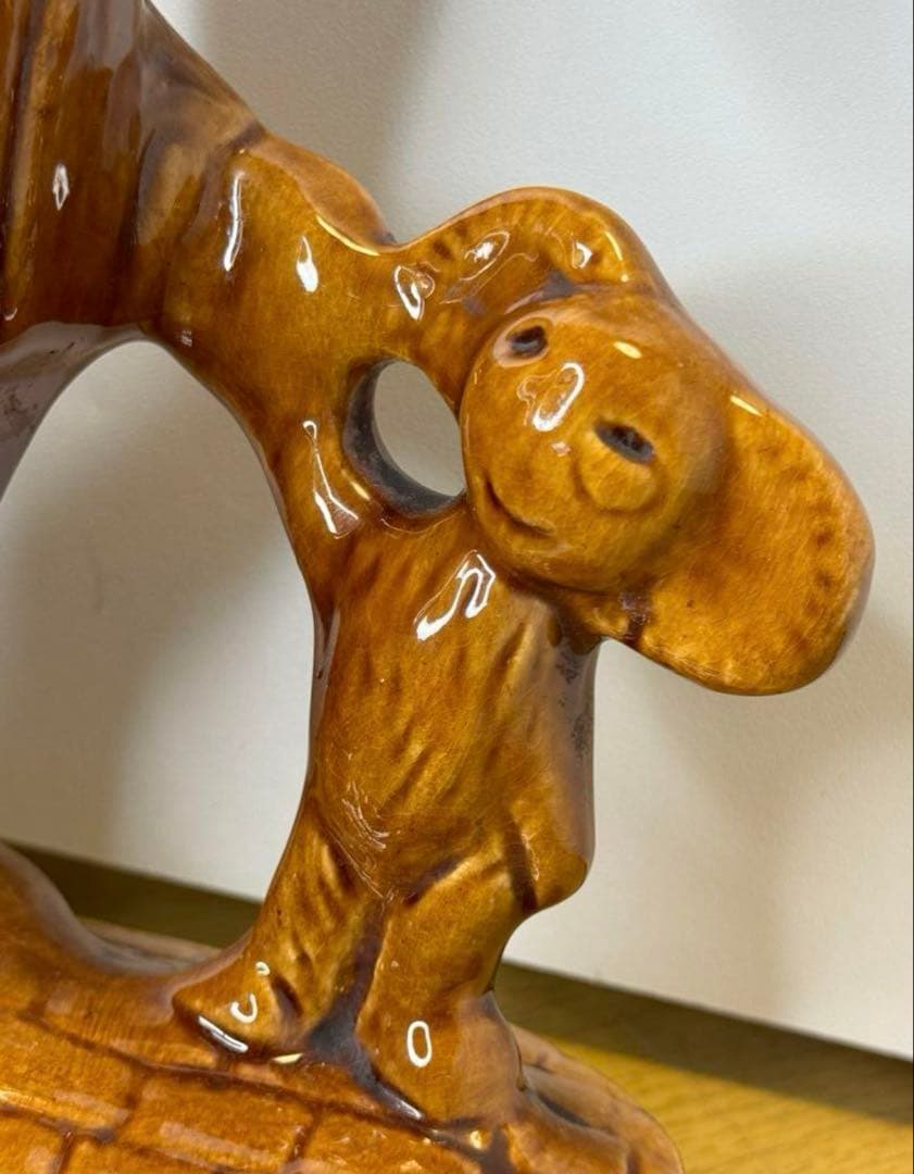 激レア‼️ソビエト　アンティーク　大きなチェブラーシカとゲーナの陶器。