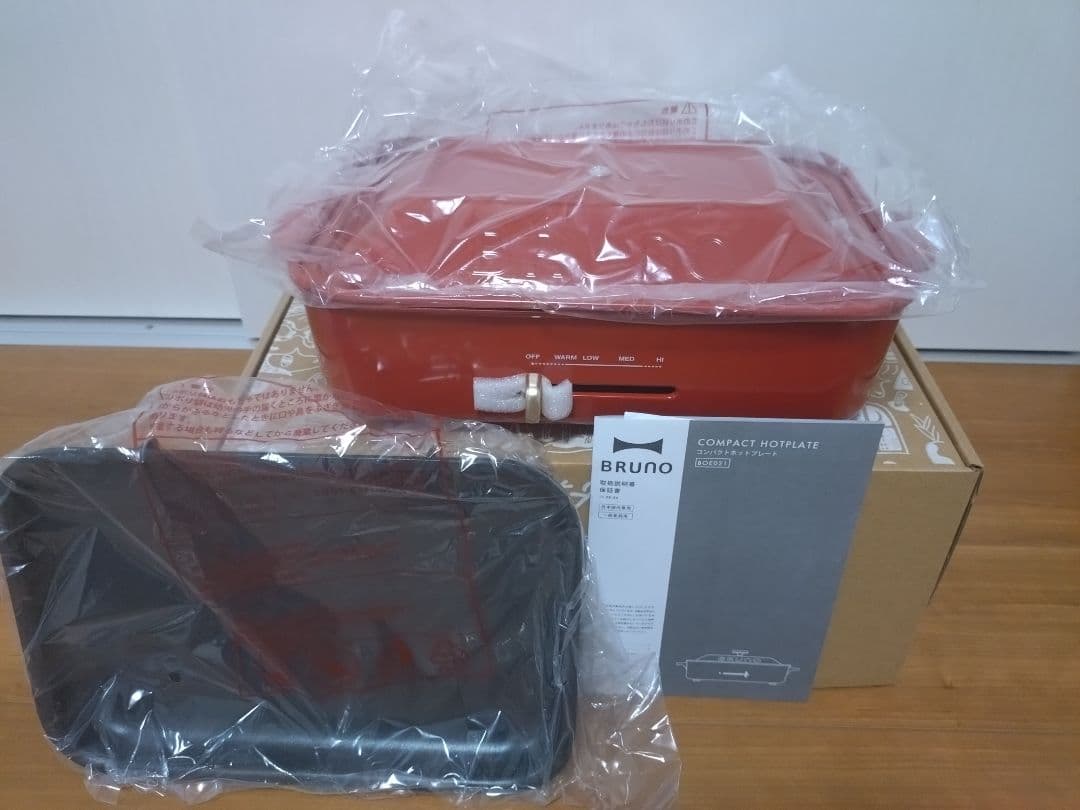 BRUNO コンパクトホットプレート レッド