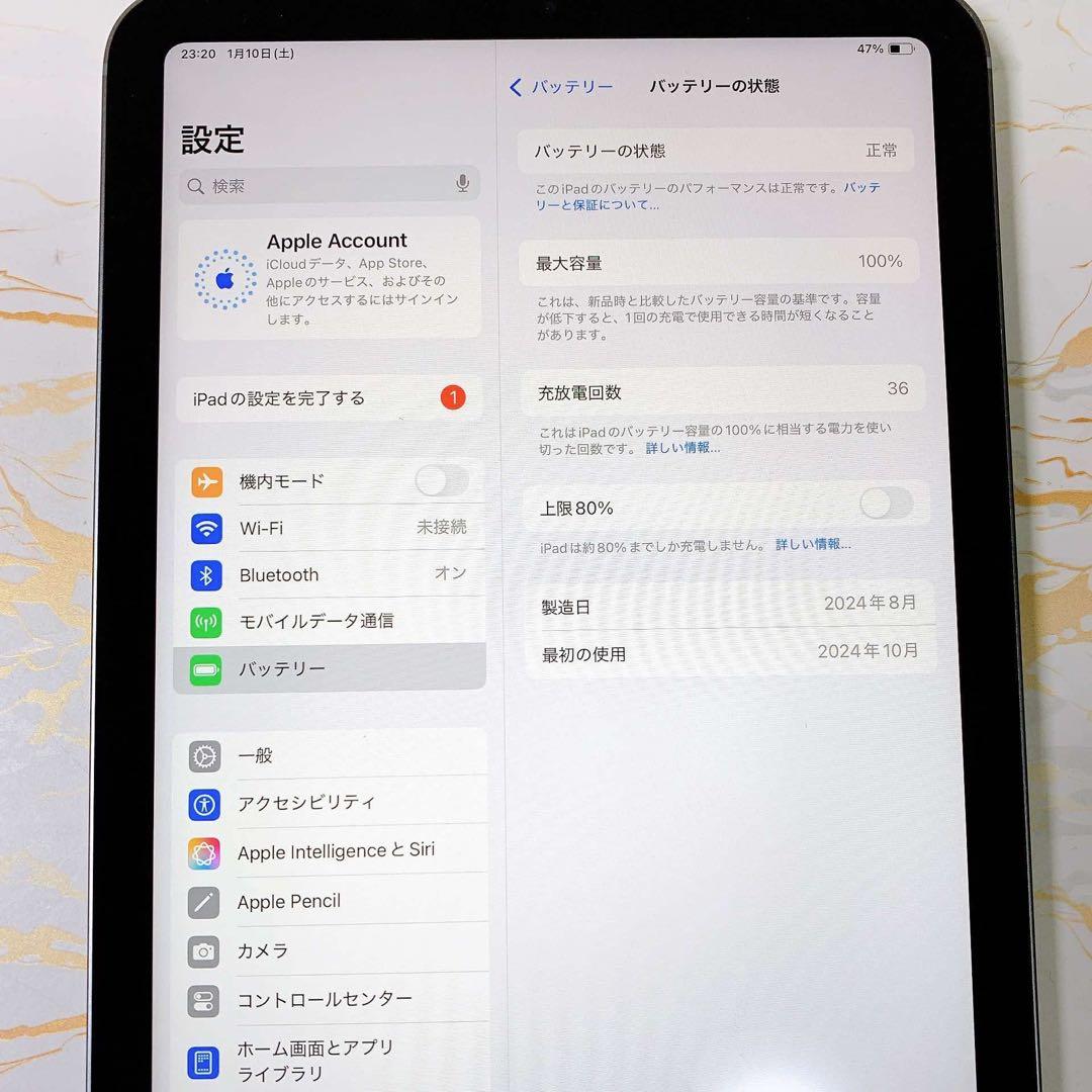 iPad mini 7 A17 Pro セルラー 128GB BT100%