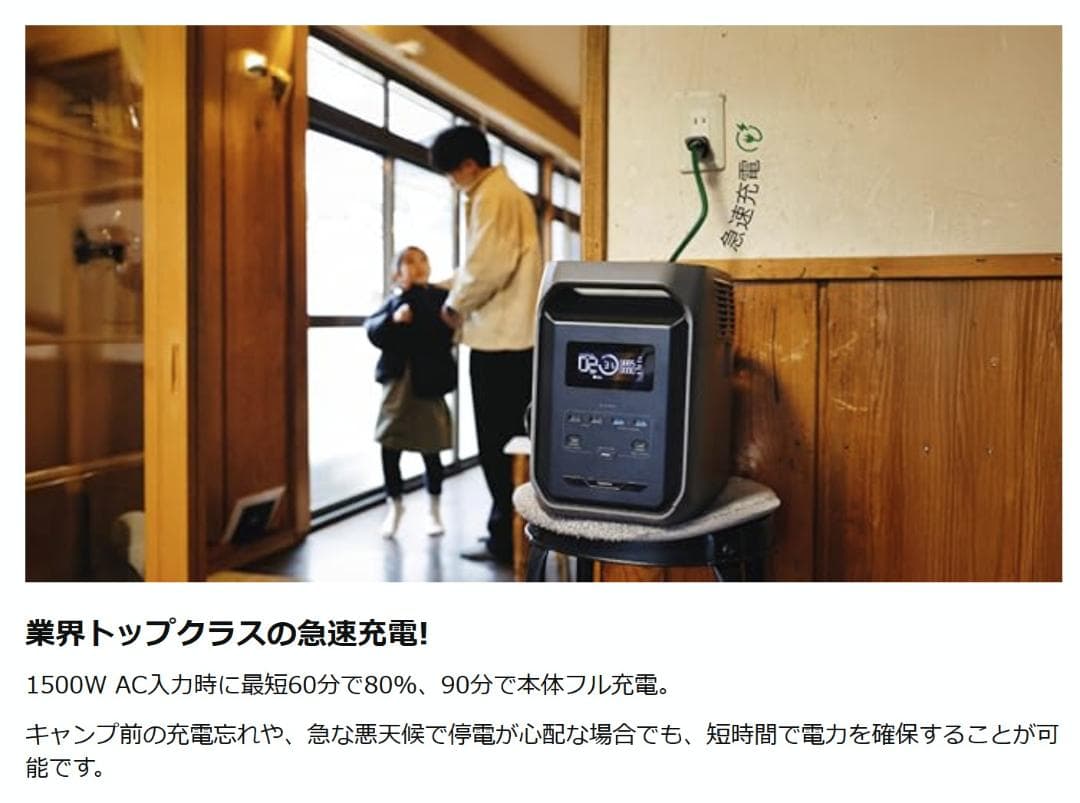 未開封 EcoFlow ポータブル電源 DELTA 3 1500 1536Wh