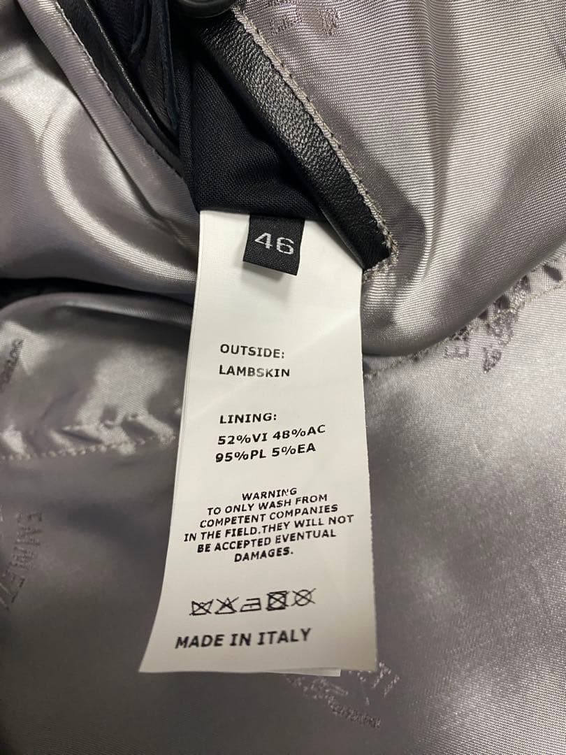 EMMETI エンメティ MASSIMO マッシモ ライダースジャケット　46