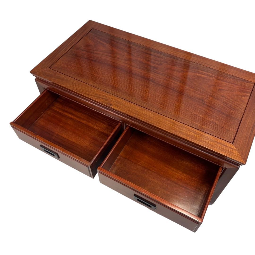 中国家具 唐木 文机 漆塗り 座卓 ローテーブル