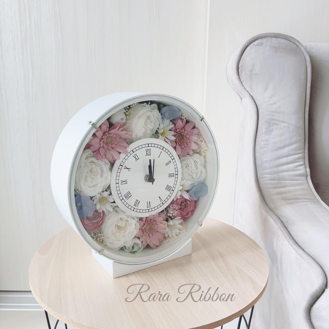 花時計 置時計 掛け時計 母の日ギフト ウエディングギフト お祝い プレゼント