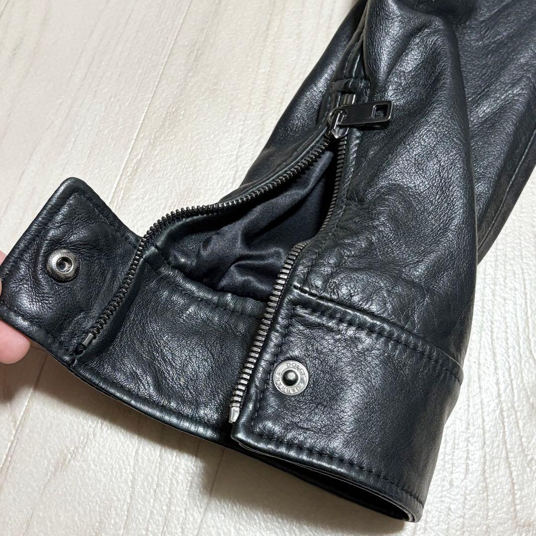 美品✨DOLCE&GABBANA ラムレザー シングルライダースジャケット 50