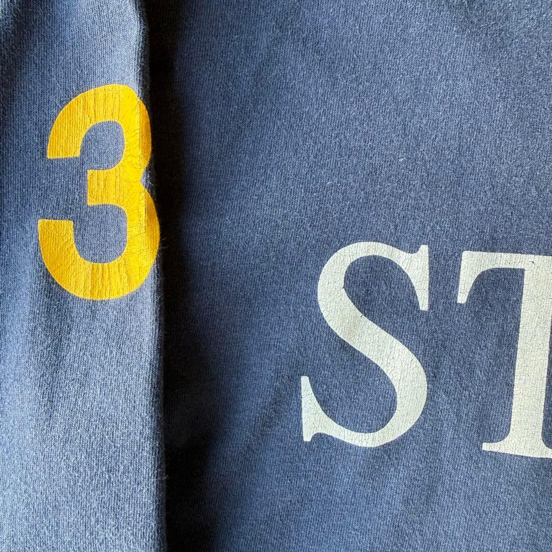 90's STUSSY 白タグネイビー 長袖Tシャツ ロンティー L USA製