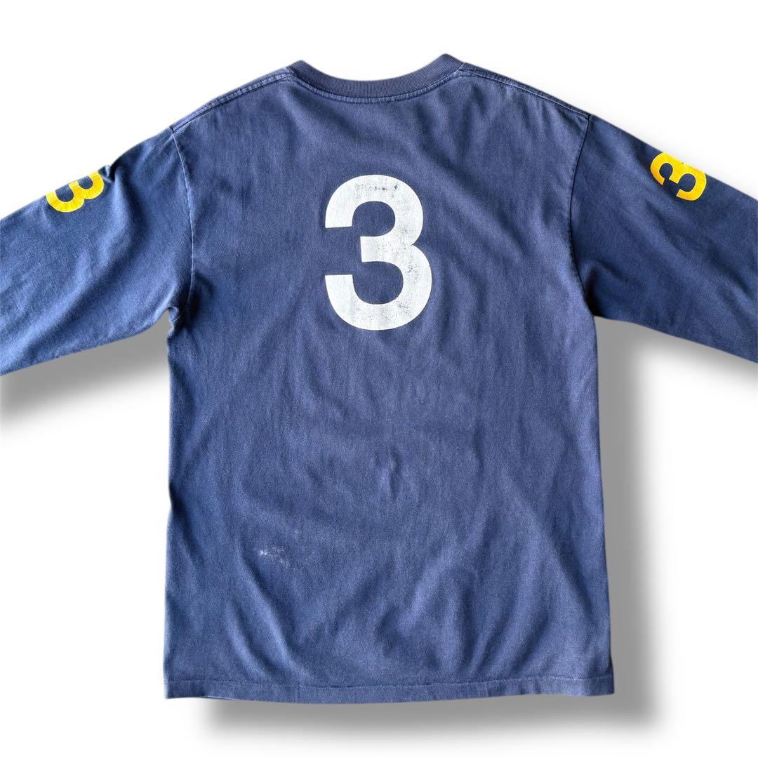 90's STUSSY 白タグネイビー 長袖Tシャツ ロンティー L USA製