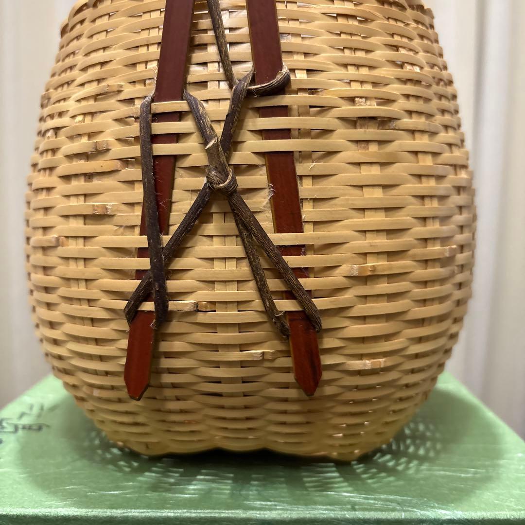 花入　茶道具　さざえ籠　かご花入　置花入