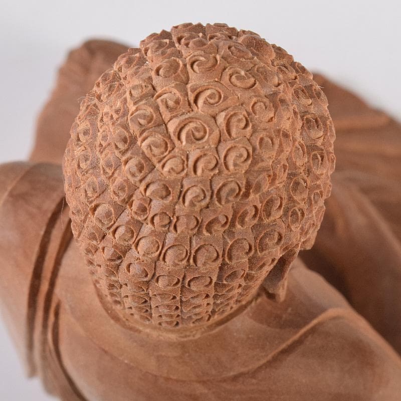 総白檀　天然ダイヤモンド白毫　阿弥陀如来像　美術目録・桐箱付　D　R8425B