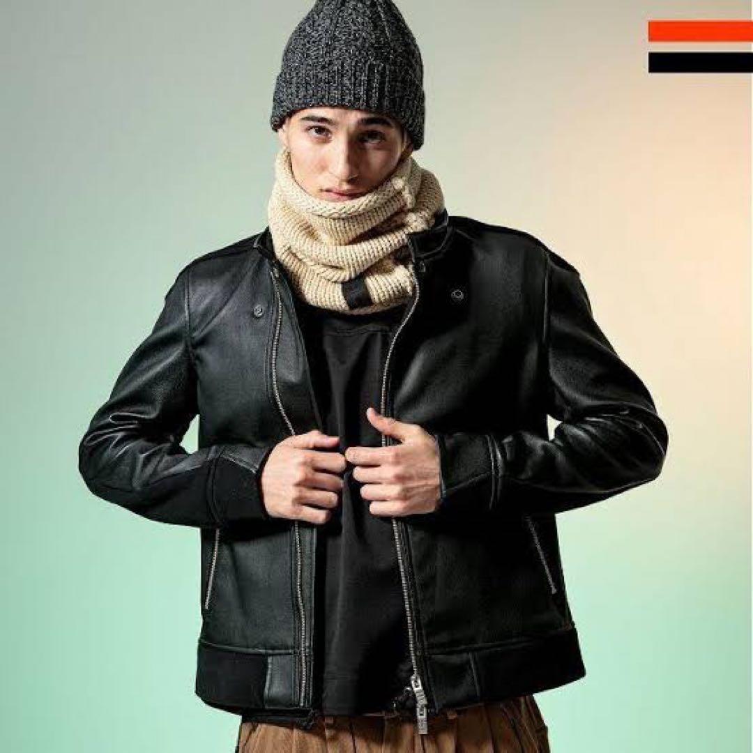 C DIEM ストレッチシープレザーコンビジャケット