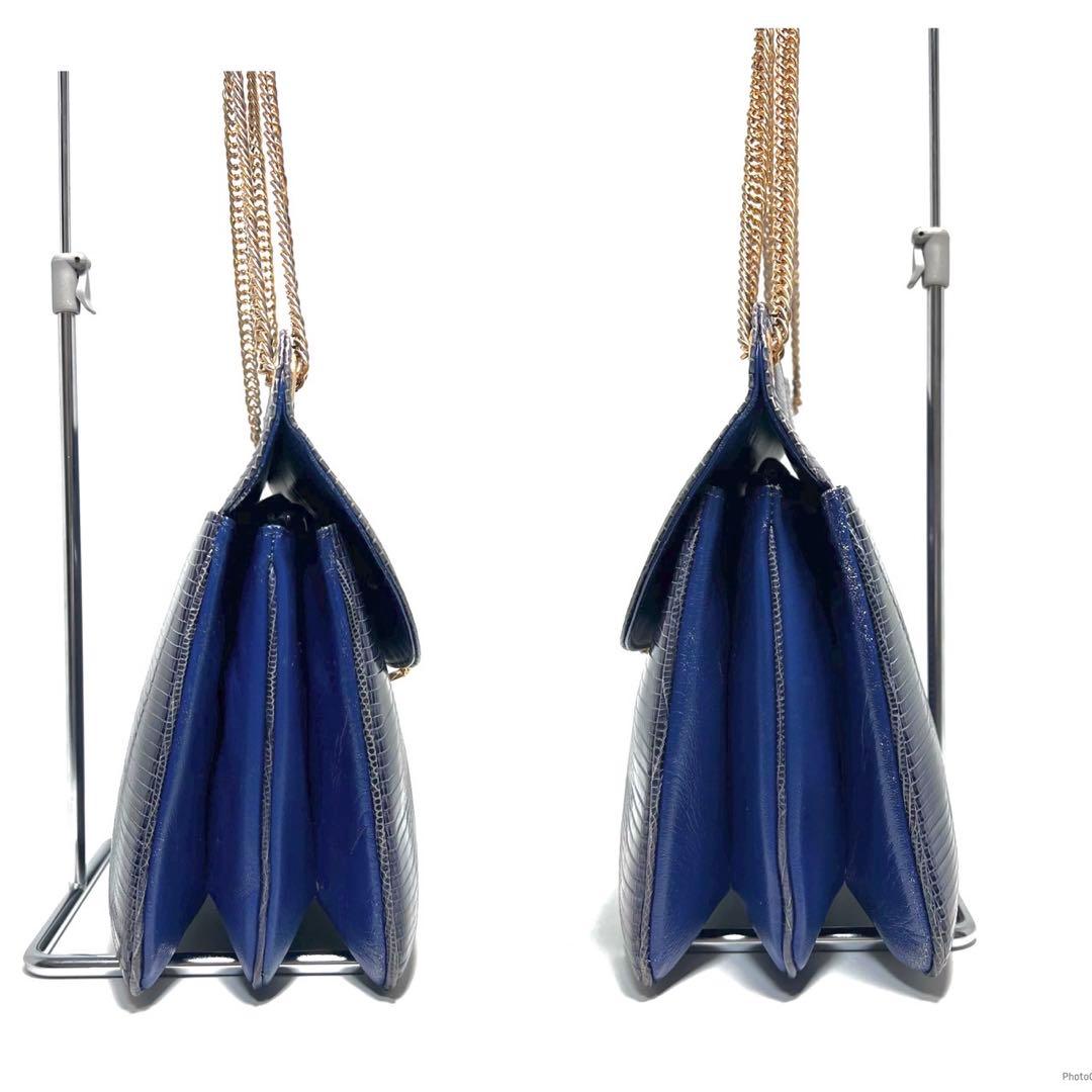 【良品】NOEL VOGUE /リザード/Wチェーン/ワンショルダーバッグ