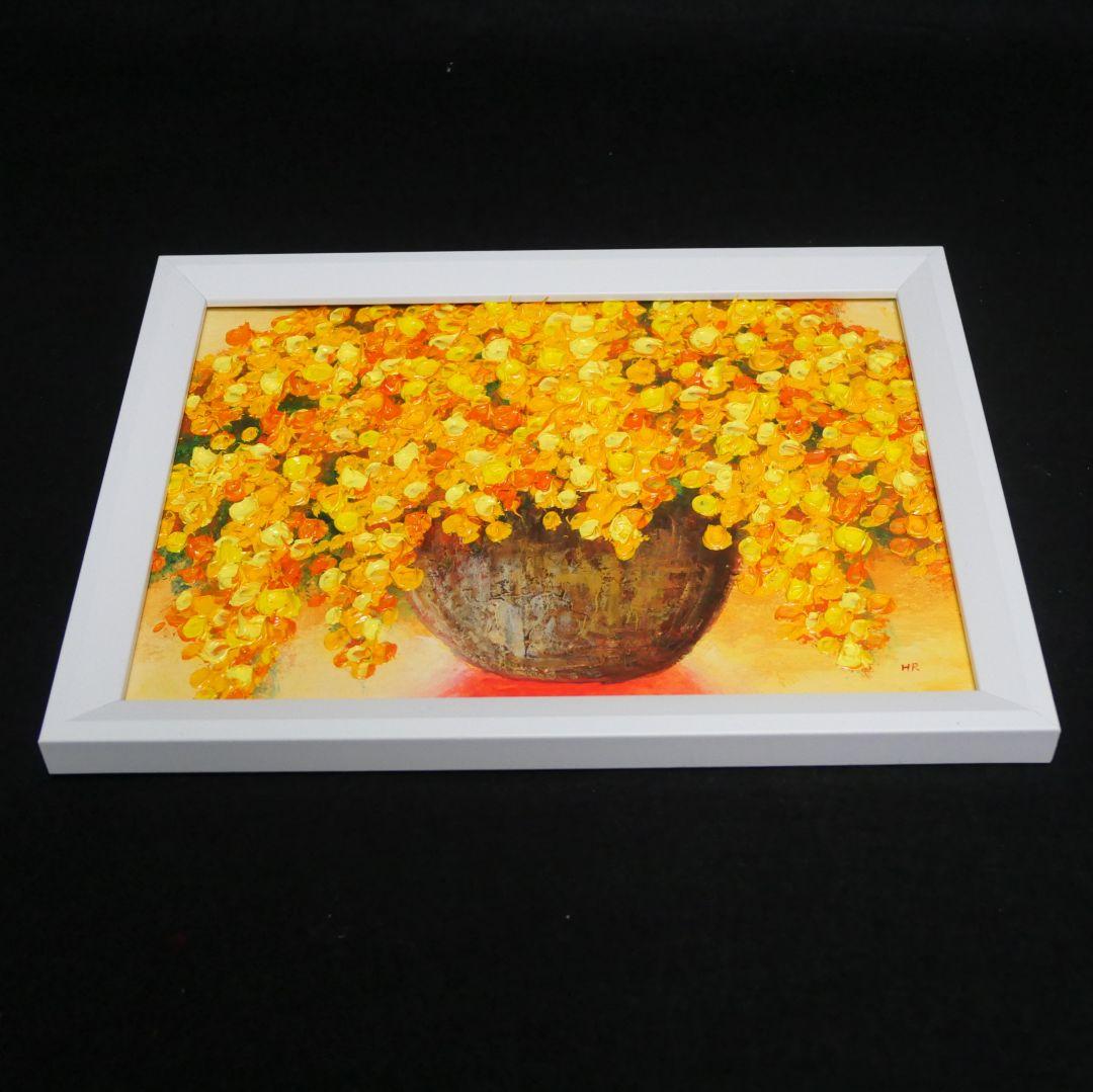 油絵 油彩 油彩画 絵 絵画 ミニ絵画【ミモザ】