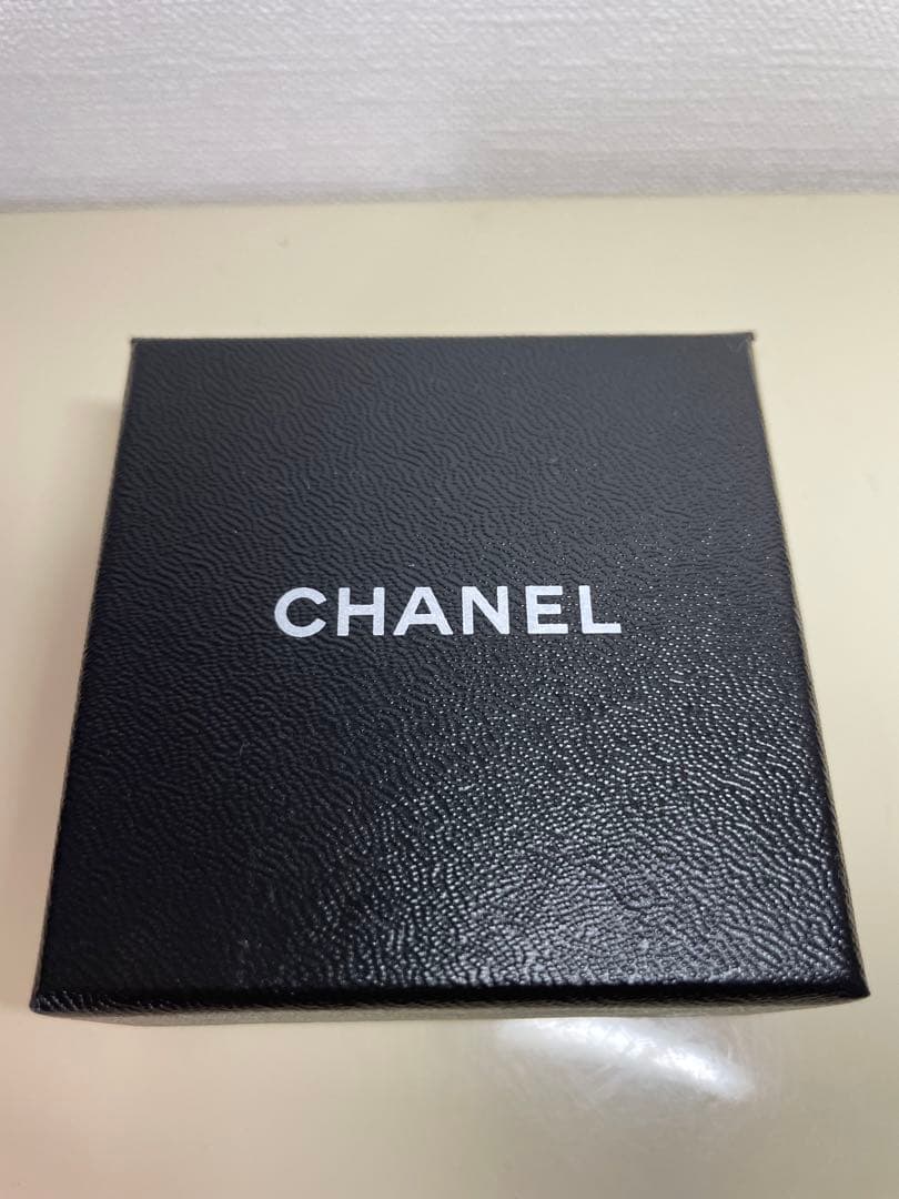 【もにょくろ】CHANEL ブラック リング クリスタル装飾　15号