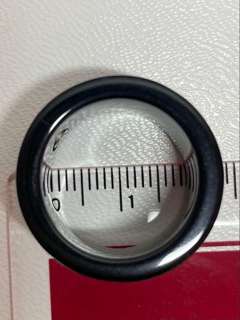 【もにょくろ】CHANEL ブラック リング クリスタル装飾　15号