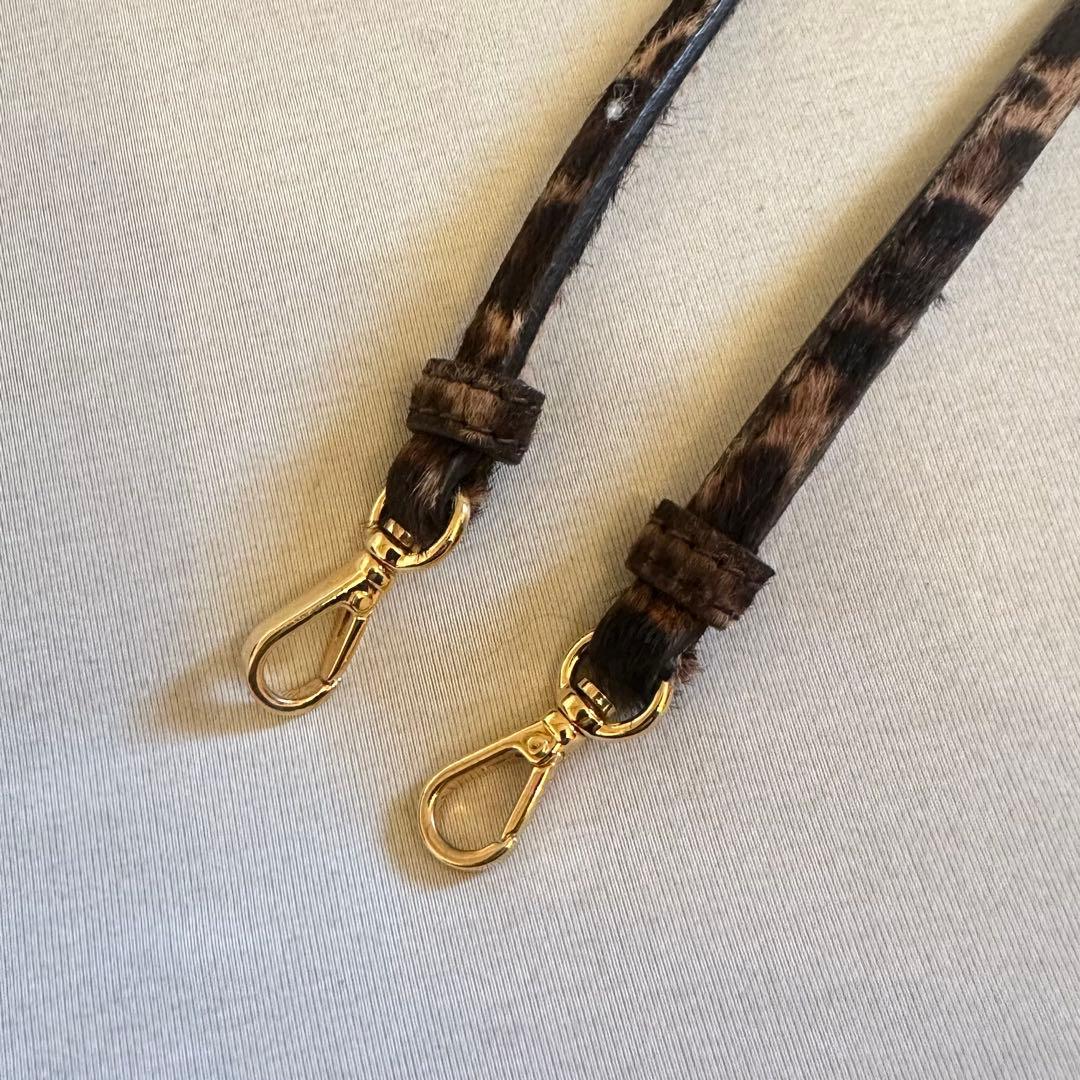 本物 PRADA ヒョウ柄 レオパード ミニショルダーバッグ ハラコ