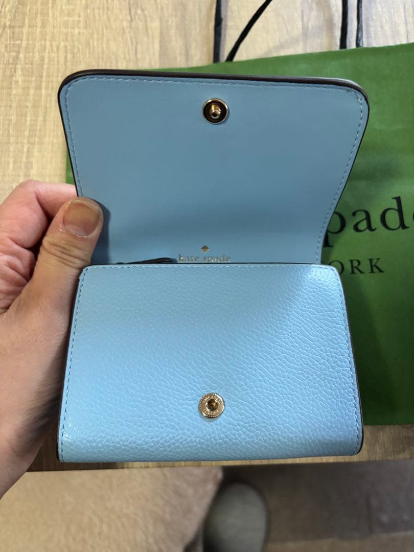 未使用☆ケイトスペード☆折財布☆水色