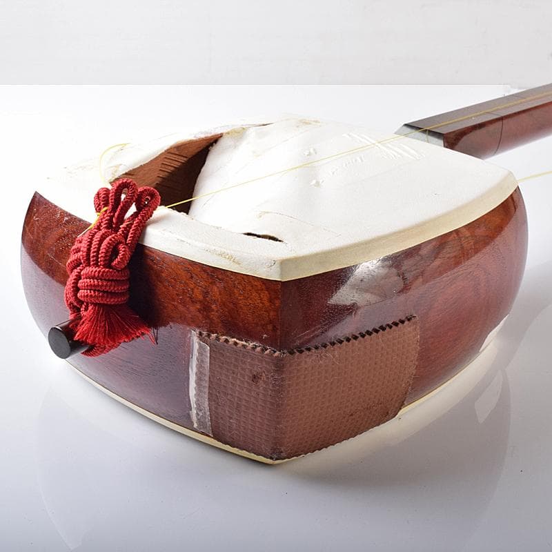 和楽器　弦楽器　菊忍　唐木紫檀棹　三味線　PAT.J刻印　M　R8103B