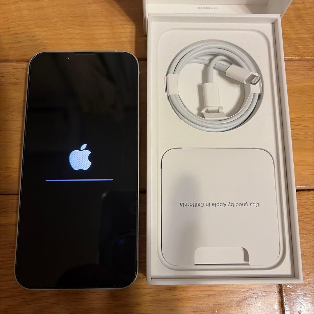 Apple iPhone 14 スターライト本体 充電ケーブル付き　SIMフリー