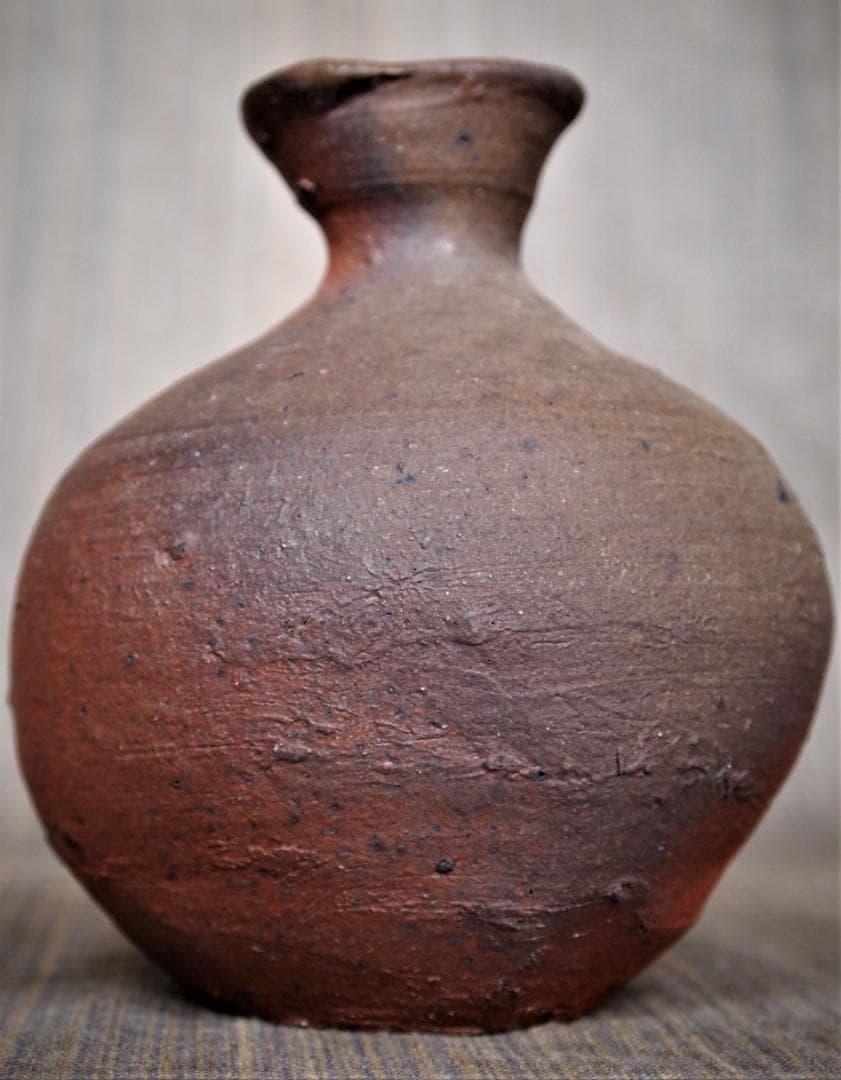 希少作★森岡成好★とくり（南蛮窯変徳利）★共箱