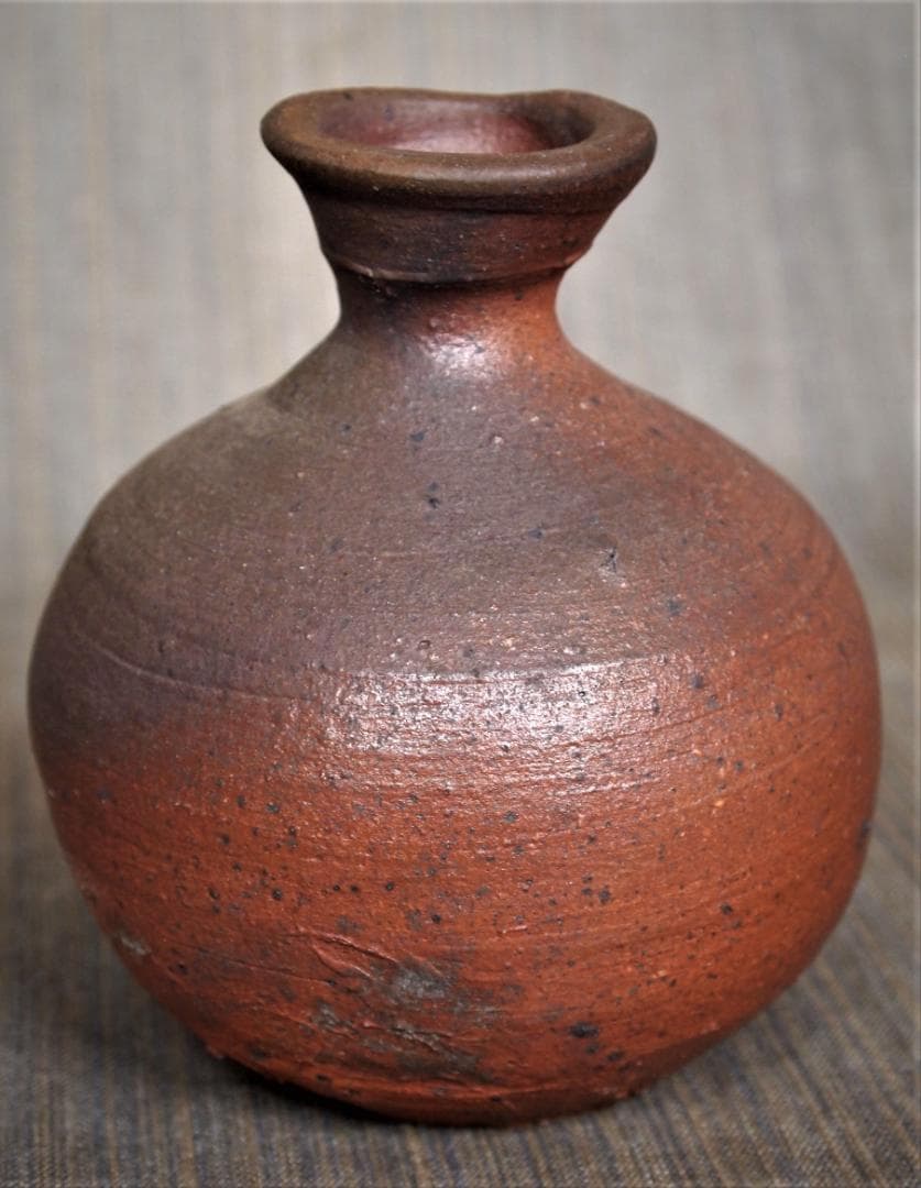 希少作★森岡成好★とくり（南蛮窯変徳利）★共箱