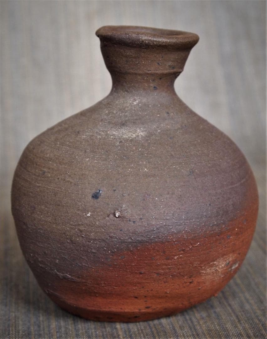 希少作★森岡成好★とくり（南蛮窯変徳利）★共箱