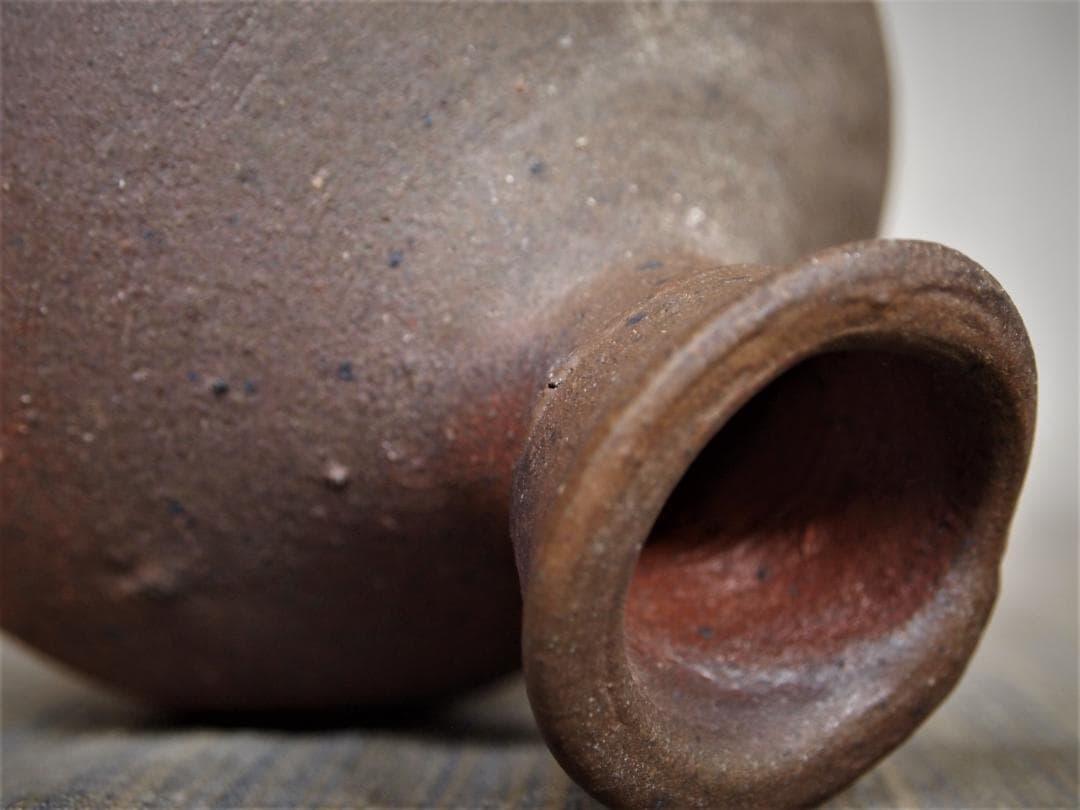 希少作★森岡成好★とくり（南蛮窯変徳利）★共箱