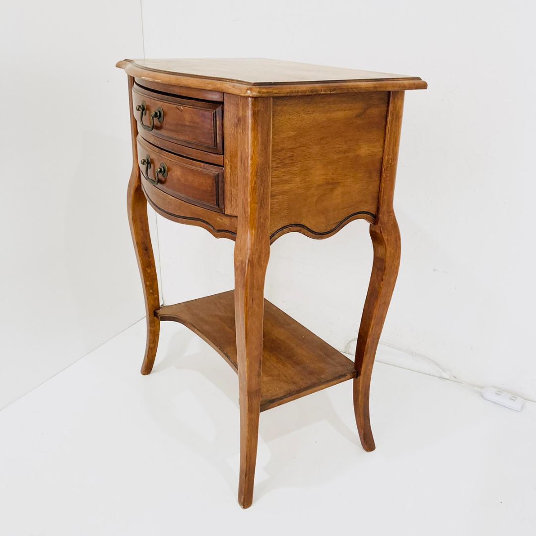 アンティーク調 テレフォンスタンド ブラウン