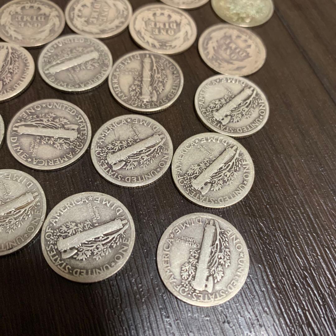 アメリカ　銀貨　ダイム銀貨など　２０枚