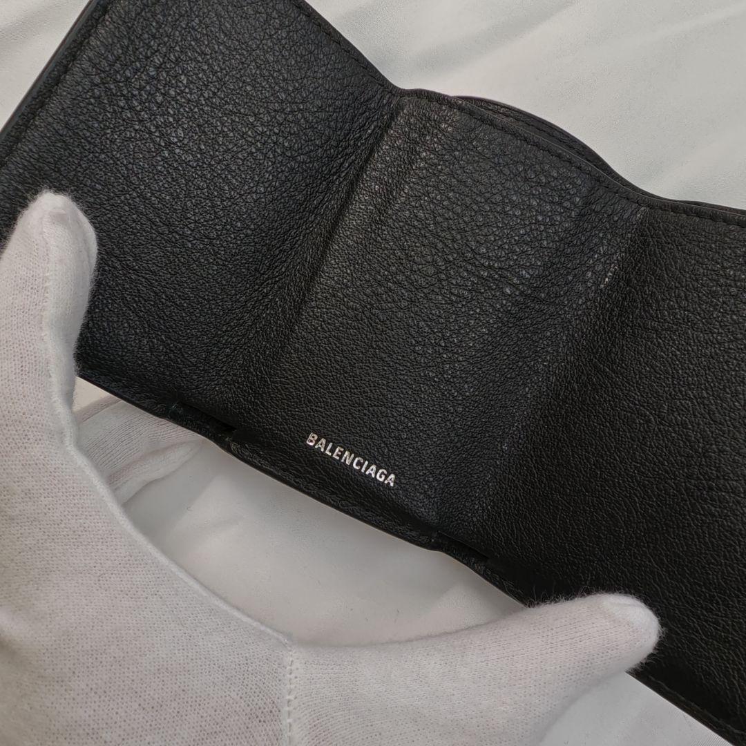 BALENCIAGA ペーパーミニウォレット 折り財布 ブラック