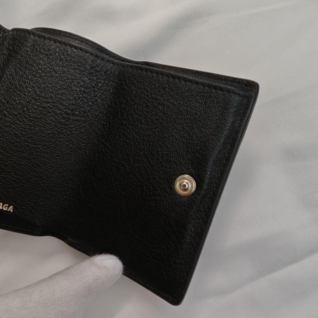 BALENCIAGA ペーパーミニウォレット 折り財布 ブラック