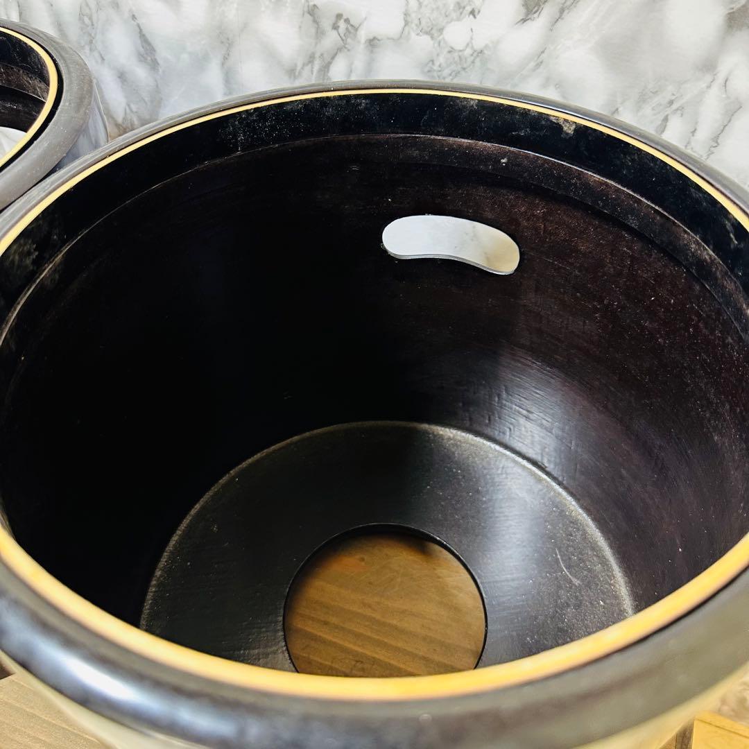 黒色火鉢枠　 2個セット　漆器　豊臣秀吉家紋　アンティーク　骨董品　木箱限定値引