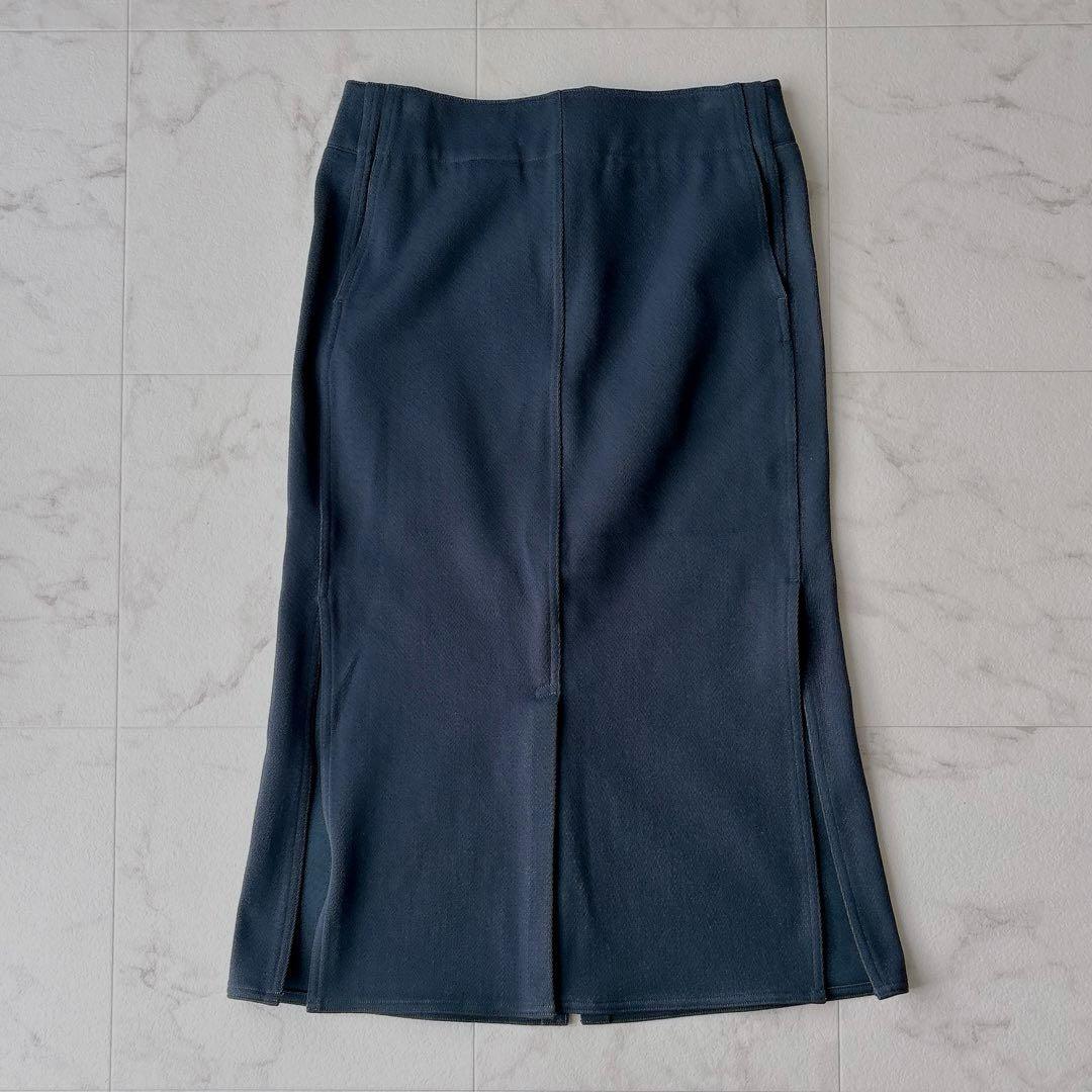 美品 LEMAIRE イタリア製 スリットスカート 36 ダークグレー
