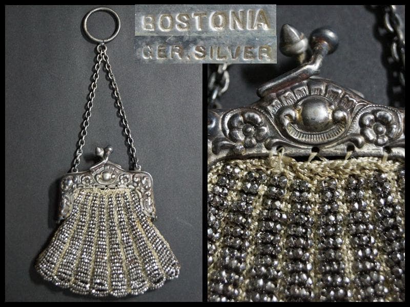 ドール お人形用 ドイツ製BOSTONIA GER SILVER バッグ