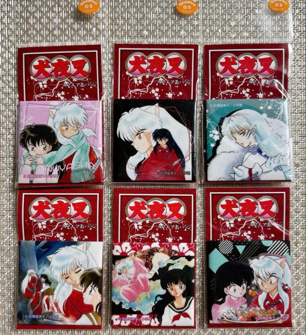 犬夜叉 スクエア缶バッジ 6種セット
