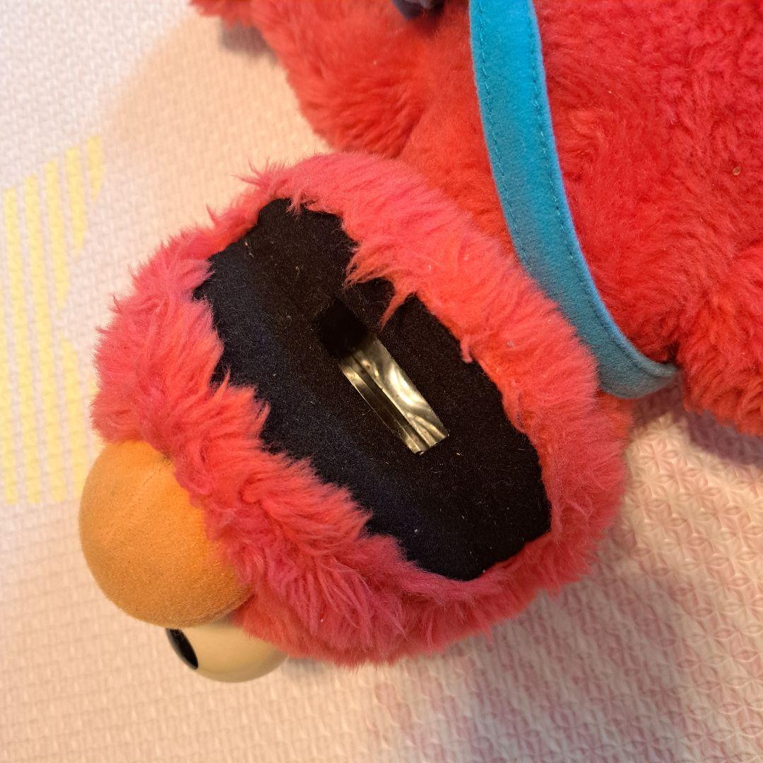 エルモ　しゃべる ぬいぐるみ 青いバッグ付き　アイス　食べる　話す　英語　日本語