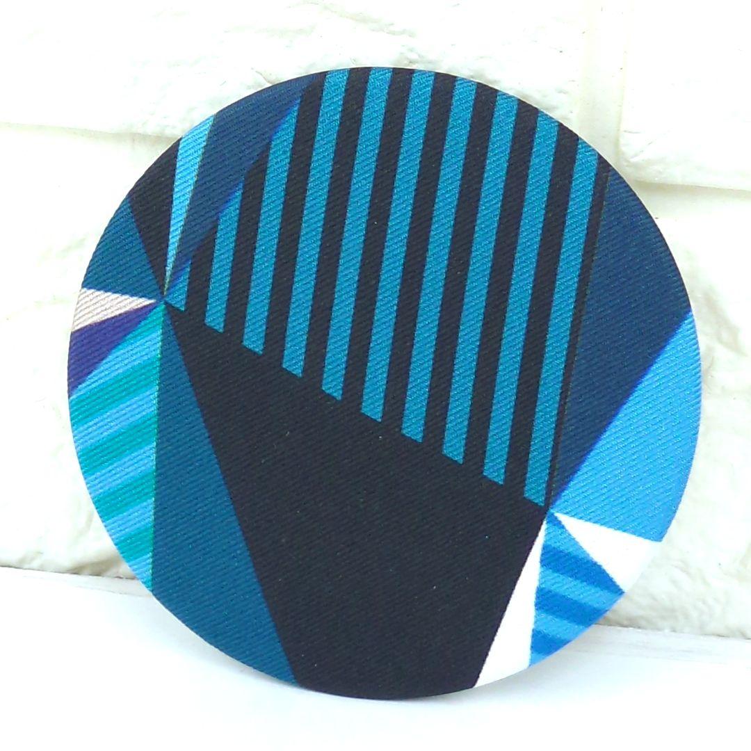 エルメス プティアッシュ シルク ピンブローチ バッジ ブルー ブラック