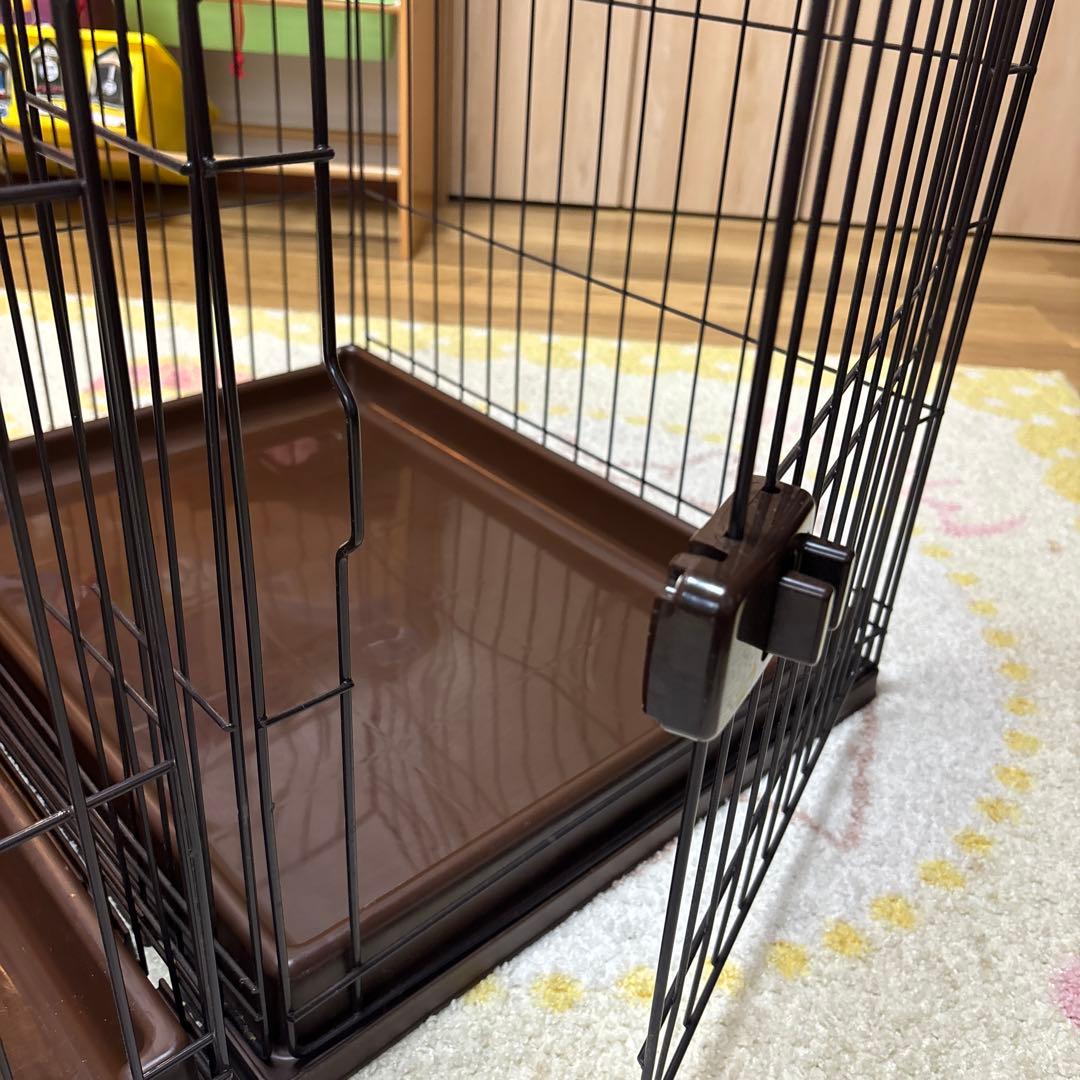 犬用ケージ 折りたたみ式 黒　大型サイズ