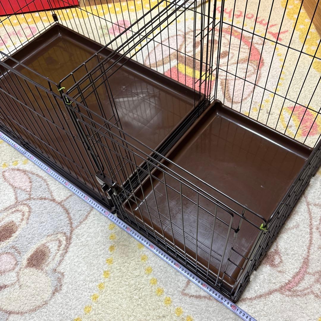 犬用ケージ 折りたたみ式 黒　大型サイズ