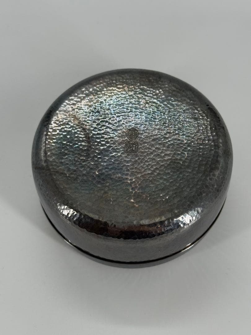 純銀槌目 香合（101g）