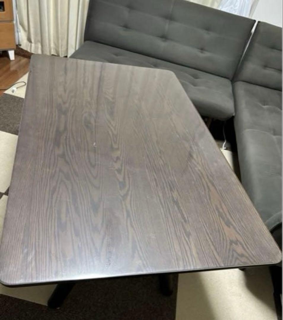 ③テーブルのみ　カフェオーク色(浜本工芸)ソファダイニング